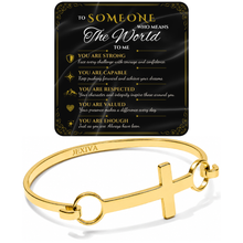 Interchangeable Cuff Bangle Bracelet for Women/Her - Waterproof Non-Tarnish 316L Stainless Steel - Horse Bit, Cross, Infinity & Ankh Charms - Jexiva