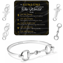 Interchangeable Cuff Bangle Bracelet for Women/Her - Waterproof Non-Tarnish 316L Stainless Steel - Horse Bit, Cross, Infinity & Ankh Charms - Jexiva
