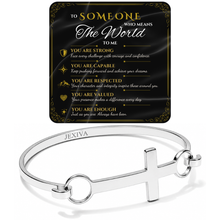 Interchangeable Cuff Bangle Bracelet for Women/Her - Waterproof Non-Tarnish 316L Stainless Steel - Horse Bit, Cross, Infinity & Ankh Charms - Jexiva