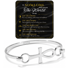 Interchangeable Cuff Bangle Bracelet for Women/Her - Waterproof Non-Tarnish 316L Stainless Steel - Horse Bit, Cross, Infinity & Ankh Charms - Jexiva