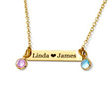 Custom Name Bar Necklace – Personalized Engraved Stainless Steel Jewelry for Women – Gold Plated or Silver – Non Tarnish - Adjustable Chain – Gift for Mom, Her, Birthday, Anniversary - Jexiva