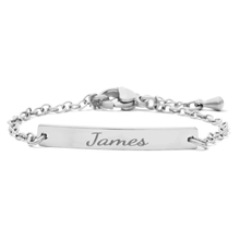 Personalized Baby Name ID Bracelet/Anklet – Custom Engraved Stainless Steel Jewelry for Babies, Toddlers & Kids – Gold or Silver – Adjustable Chain – Non Tarnish - Gift for Newborn, Baptism, Birthday - Jexiva