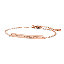 Personalized Name Engraved Bar Bracelet for Women/Men – PVD Plated Stainless Steel – Custom ID Tag – Adjustable Chain – Double Side Engraving – Gift for Birthday, Anniversary - Jexiva