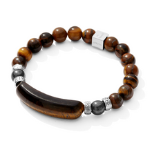 Unisex Stretch Bracelet - Lava & Hematite Natural Stone - Grounding, Balance, Chakra Activation, Protection, Luck, Meditation & Creativity - 8mm Beads - With a Luxury Gift Box