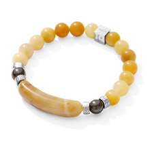 Unisex Stretch Bracelet - Lava & Hematite Natural Stone - Grounding, Balance, Chakra Activation, Protection, Luck, Meditation & Creativity - 8mm Beads - With a Luxury Gift Box