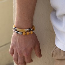 Unisex Stretch Bracelet - Tiger Eye, Hematite Natural Stone - Grounding, Balance, Harmony, Protection, Luck, Meditation & Boosts Creativity - 8mm Beads - With a Luxury Gift Box