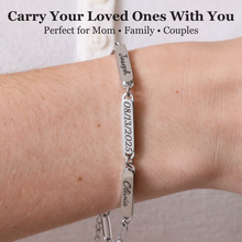 Personalized Paper Clip Name Bracelet for Women/Men – PVD Gold Plated Stainless Steel – Custom Engraved ID Tags (1-4 Name Options) – Adjustable Chain – Engraving – Gift for Her or Him - Jexiva