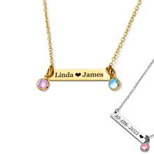 Custom Name Bar Necklace – Personalized Engraved Stainless Steel Jewelry for Women – Gold Plated or Silver – Non Tarnish - Adjustable Chain – Gift for Mom, Her, Birthday, Anniversary - Jexiva