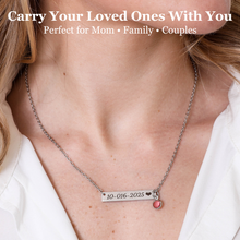Custom Name Bar Necklace – Personalized Engraved Stainless Steel Jewelry for Women – Gold Plated or Silver – Non Tarnish - Adjustable Chain – Gift for Mom, Her, Birthday, Anniversary - Jexiva