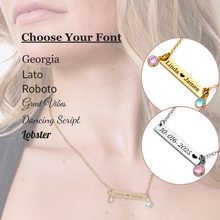Custom Name Bar Necklace – Personalized Engraved Stainless Steel Jewelry for Women – Gold Plated or Silver – Non Tarnish - Adjustable Chain – Gift for Mom, Her, Birthday, Anniversary - Jexiva