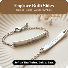 Personalized Baby Name ID Bracelet/Anklet – Custom Engraved Stainless Steel Jewelry for Babies, Toddlers & Kids – Gold or Silver – Adjustable Chain – Non Tarnish - Gift for Newborn, Baptism, Birthday - Jexiva