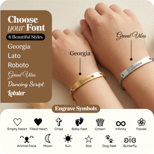 Personalized Baby Name ID Bracelet/Anklet – Custom Engraved Stainless Steel Jewelry for Babies, Toddlers & Kids – Gold or Silver – Adjustable Chain – Non Tarnish - Gift for Newborn, Baptism, Birthday - Jexiva