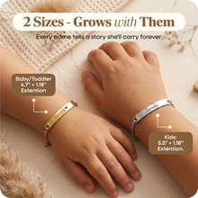 Personalized Baby Name ID Bracelet/Anklet – Custom Engraved Stainless Steel Jewelry for Babies, Toddlers & Kids – Gold or Silver – Adjustable Chain – Non Tarnish - Gift for Newborn, Baptism, Birthday - Jexiva