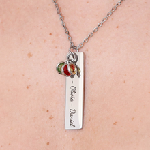 Personalized Birthstone Name Necklace – Custom Engraved Stainless Steel Pendant with 1 to 6 Name Bars – Gold & gold PVD Plated – Non-Tarnish – Gift for Her, Mom, Dad – Adjustable Chain - Jexiva