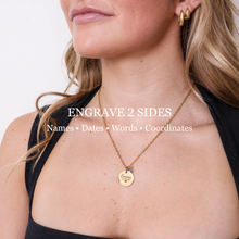 Personalized Birthstone Name Necklace for Women – Custom PVD Gold Plated, Silver Stainless Steel Pendant - Non Tarnish – Engraved Disc Charm Jewelry – Gift for Mom, Grandma, Birthday & Mother's Day - Jexiva
