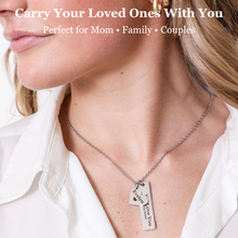 Personalized Engraved Bar & Heart Charm Necklace – Custom Name Jewelry for Women – Stainless Steel – PVD Gold Plated Tarnish-Resistant – Gift for Mom, Wife, Daughter – Birthday, Mother’s Day - Jexiva