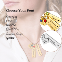 Personalized Engraved Bar & Heart Charm Necklace – Custom Name Jewelry for Women – Stainless Steel – PVD Gold Plated Tarnish-Resistant – Gift for Mom, Wife, Daughter – Birthday, Mother’s Day - Jexiva