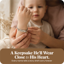 Personalized Baby Name Bracelet with Birthstone – Non Tarnish - Double-Sided Engraving – Stainless Steel PVD 18k Gold Platted or Silver – Adjustable Size for Babies/Toddlers/Kids