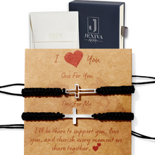 2 Pcs Couples Bracelet Magnetic Healing Stone Stretch Cord Friendship Bracelet for Men & Women