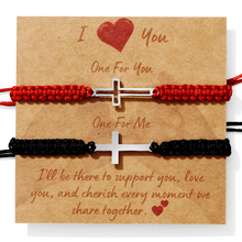 2 Pcs Couples Bracelet Magnetic Healing Stone Stretch Cord Friendship Bracelet for Men & Women