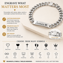 Unisex Personalized Engraved Miami Link ID Bracelet - Custom Names, Date, Coordinates, Symbols - 316L Stainless Steel 7mm Cuban Chain - Double-Sided Engraving - Silver/PVD Gold Plated - 7.5in/8.5in - Casual Anniversary Gift - Jexiva