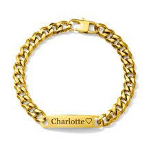 Unisex Personalized Engraved Miami Link ID Bracelet - Custom Names, Date, Coordinates, Symbols - 316L Stainless Steel 7mm Cuban Chain - Double-Sided Engraving - Silver/PVD Gold Plated - 7.5in/8.5in - Casual Anniversary Gift - Jexiva