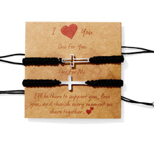 2 Pcs Couples Bracelet Magnetic Healing Stone Stretch Cord Friendship Bracelet for Men & Women